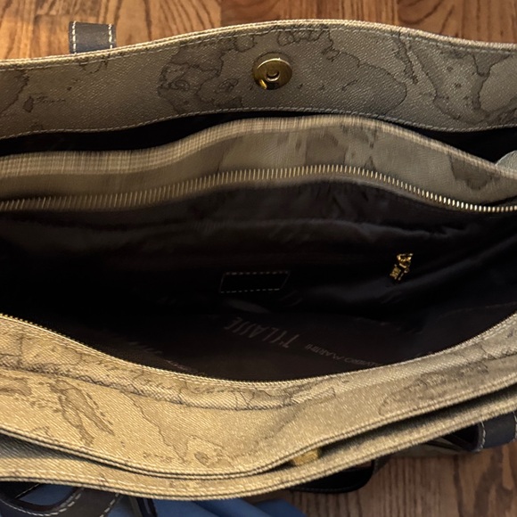 Alviero Martini Brown Map Print Tote - Picture 6 of 7